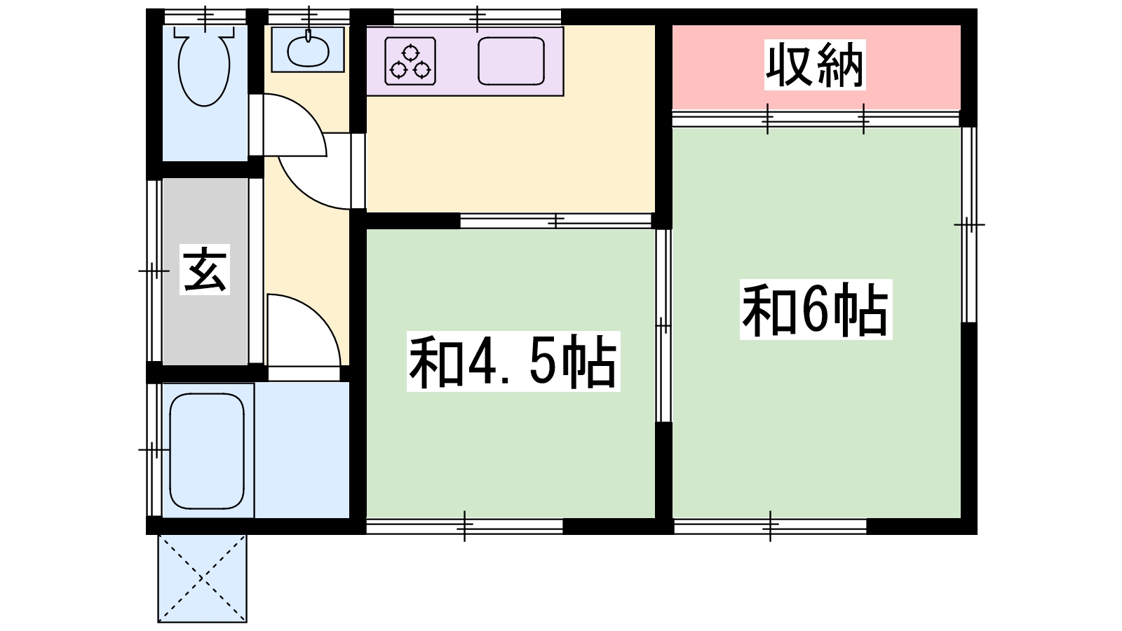 村原貸家の間取り