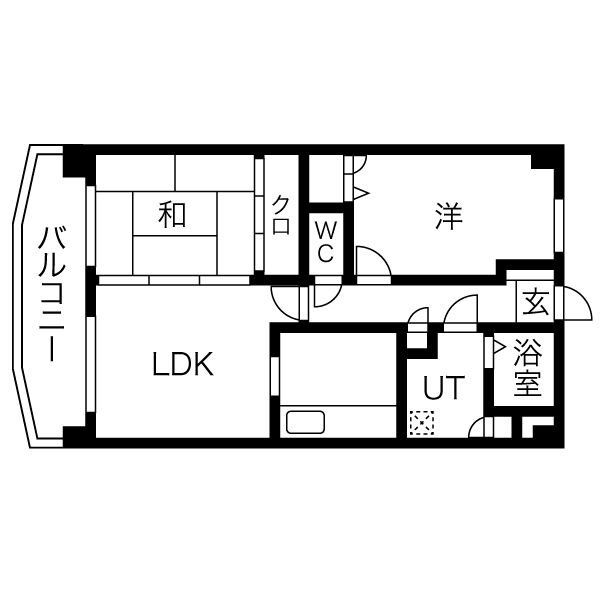 福岡市博多区東平尾のマンションの間取り