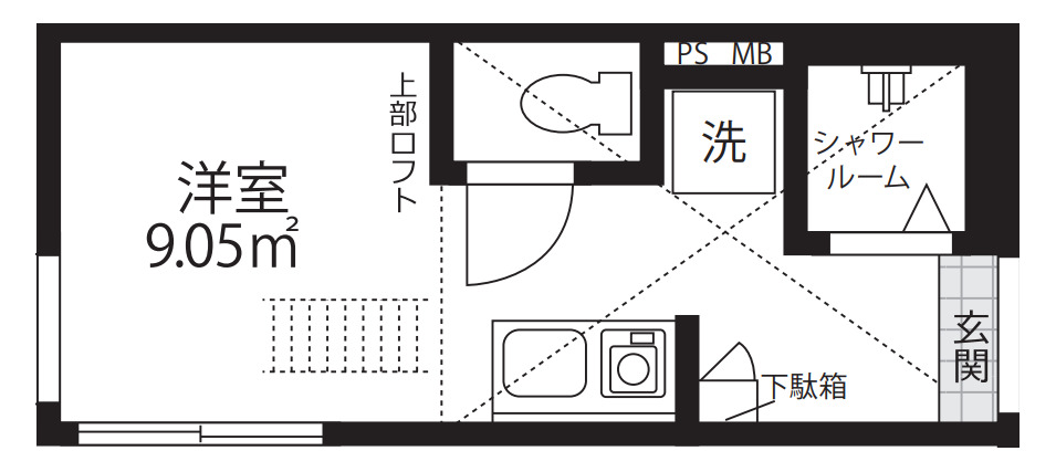 東京都目黒区五本木２（アパート）の賃貸物件の間取り