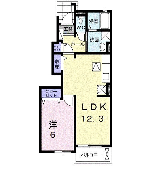 アルカンシェル東台　A棟A号棟の間取り