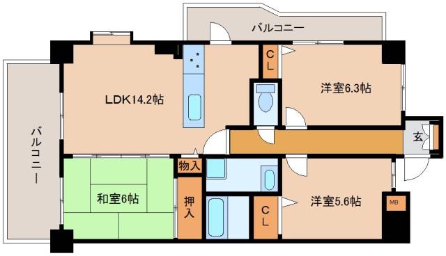 アメニティ膳所の間取り