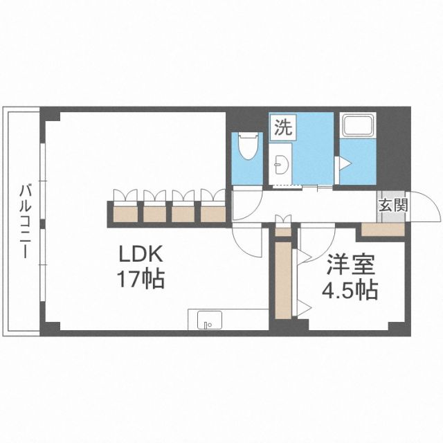 東大阪市若草町のマンションの間取り