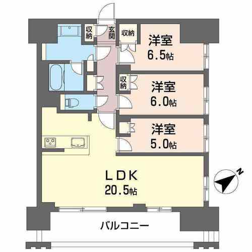 レーベン小田原　THE　TOWERの間取り