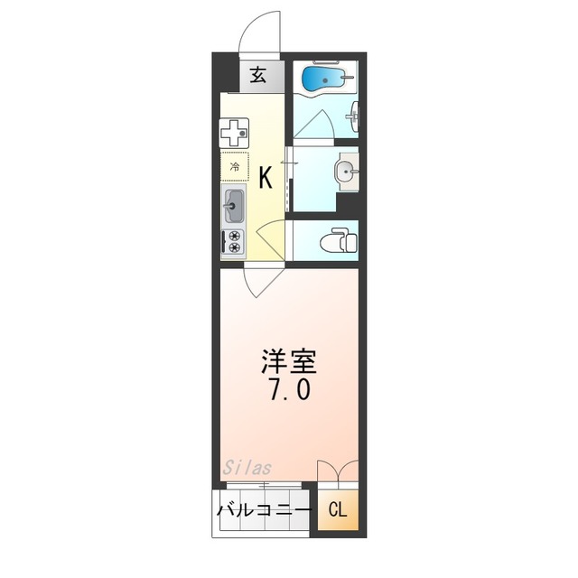 【京都市中京区倉本町のマンションの間取り】