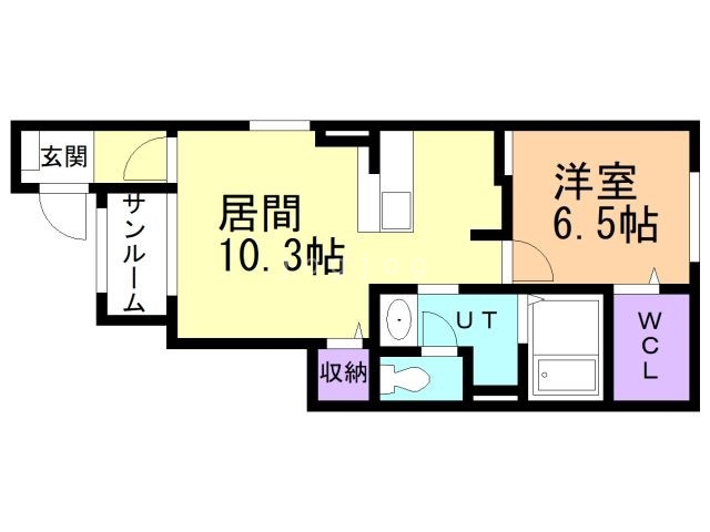 青森市新田のアパートの間取り