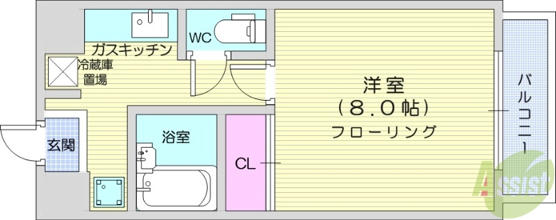 岩沼市桜のマンションの間取り