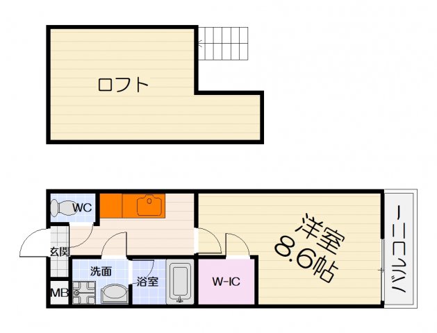 【堺市中区深井沢町のアパートの間取り】