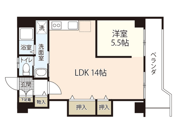 広島市西区上天満町のマンションの間取り