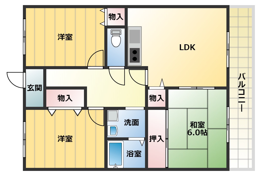 コンフォート津々山台の間取り