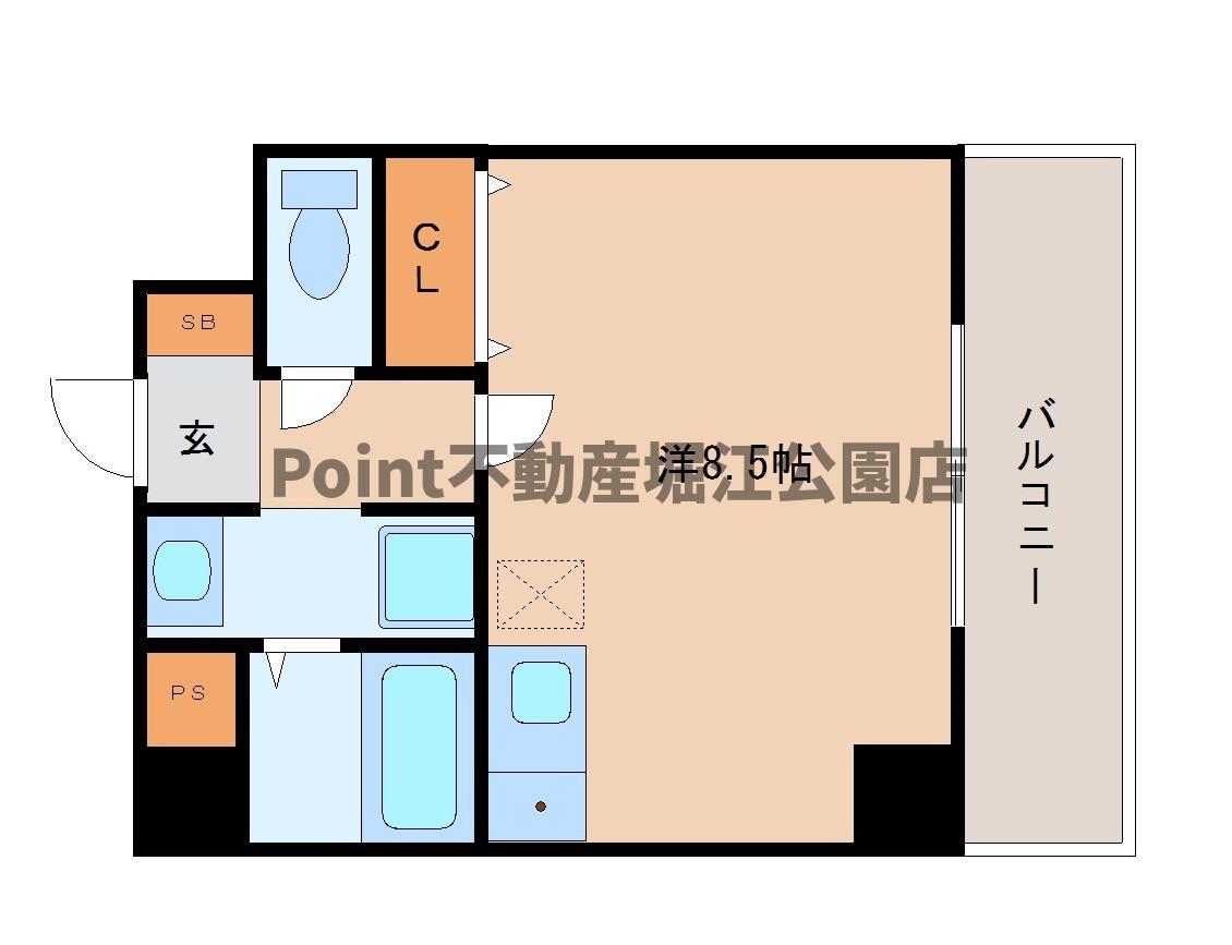 大阪市西区本田のマンションの間取り