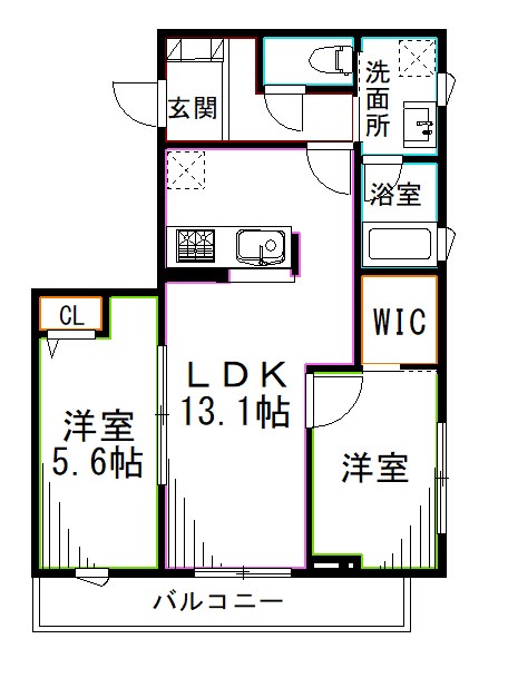 杉並区荻窪のマンションの間取り