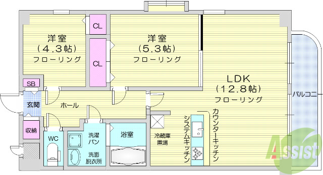 ガーデンロッジ2の間取り