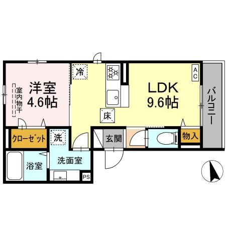 横浜市港北区綱島西のアパートの間取り