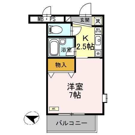 サンタウン竹鼻　Bの間取り