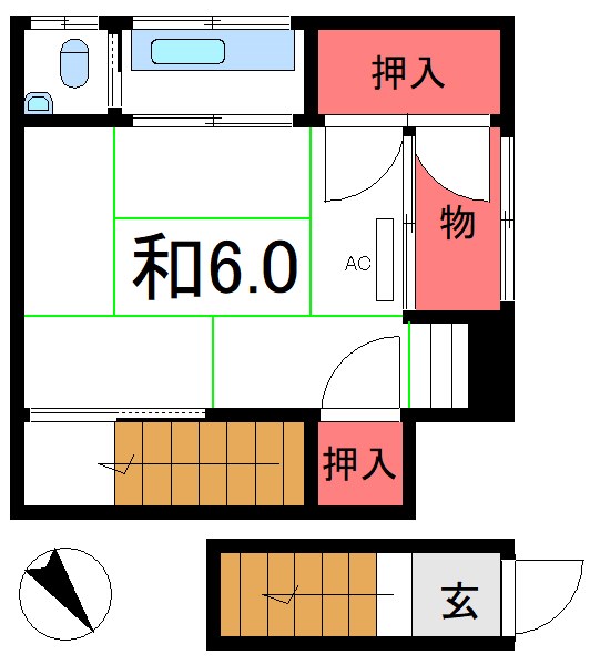 奈良荘の間取り