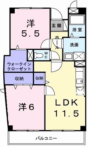 ポレール伊川　IIの間取り