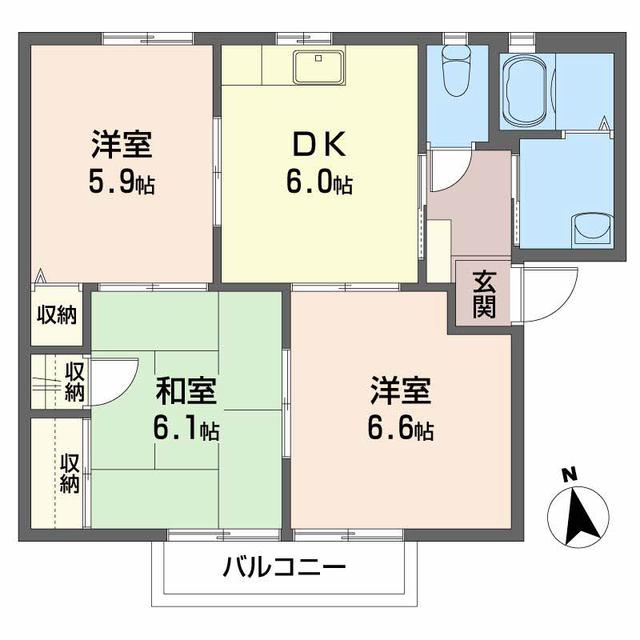 シャーメゾン橋田　Ｃ棟の間取り