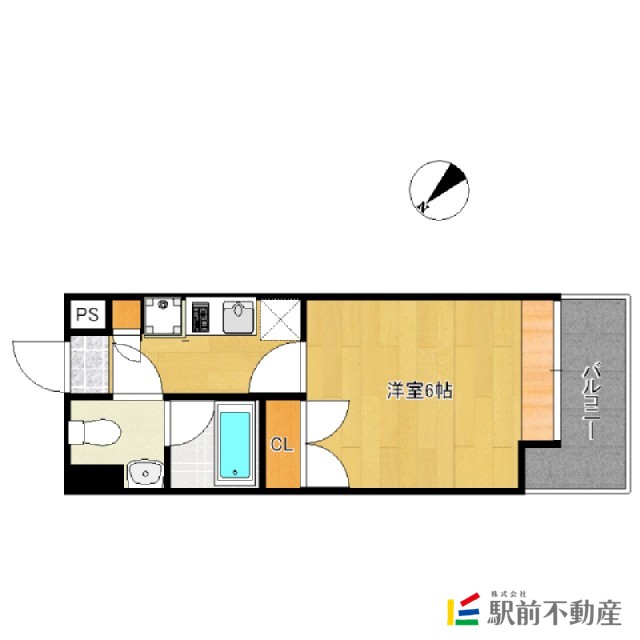 福岡市中央区清川のマンションの間取り