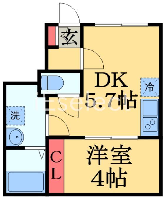 八千代市勝田台南のアパートの間取り