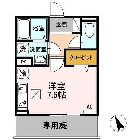 北九州市小倉南区北方のアパートの間取り