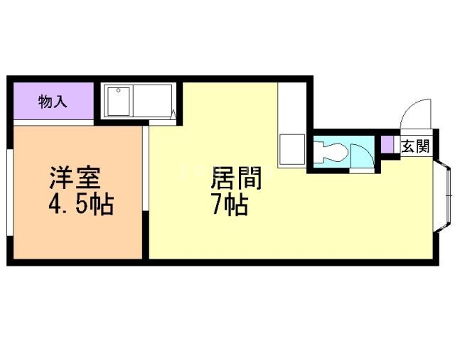 石狩郡当別町春日町のアパートの間取り