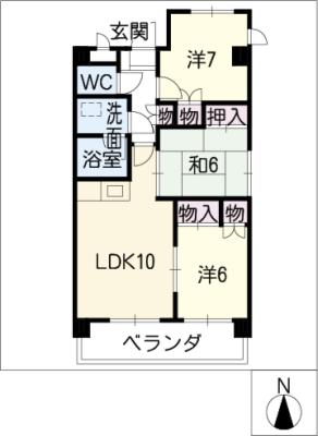 ハートヒル平津　北館の間取り