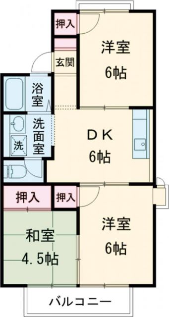 グランディール行橋　D棟の間取り