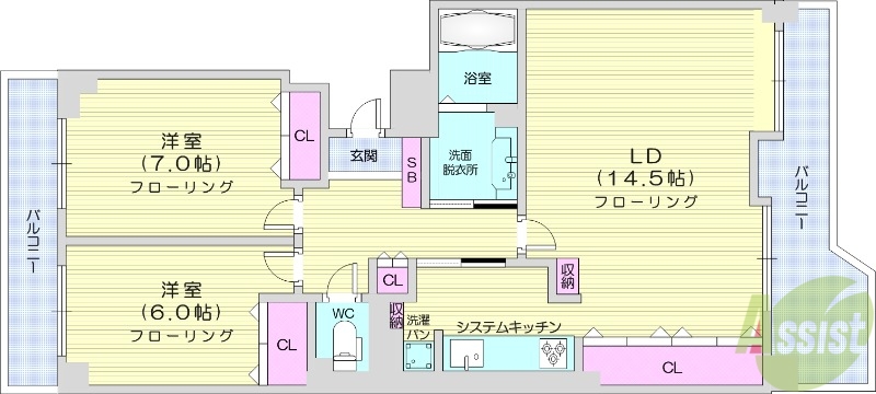 ロイヤルガーデン森林公園の間取り