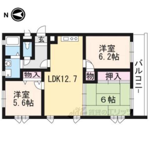 ソレア松ヶ崎の間取り