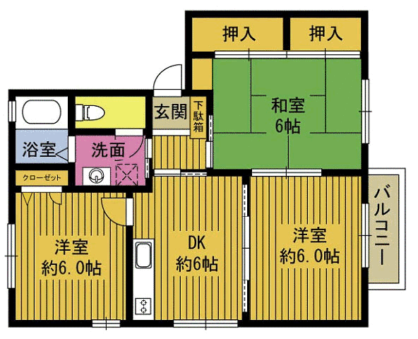 シャーメゾン江無田Ｂの間取り