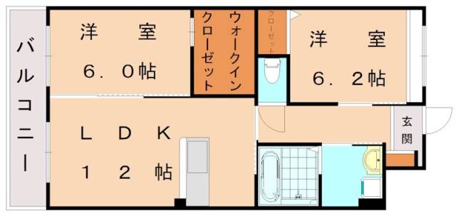 福津市日蒔野のマンションの間取り