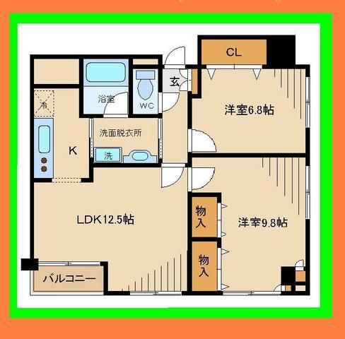 府中市宮西町のマンションの間取り