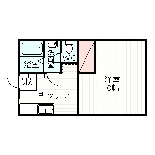 御殿場市東田中のアパートの間取り