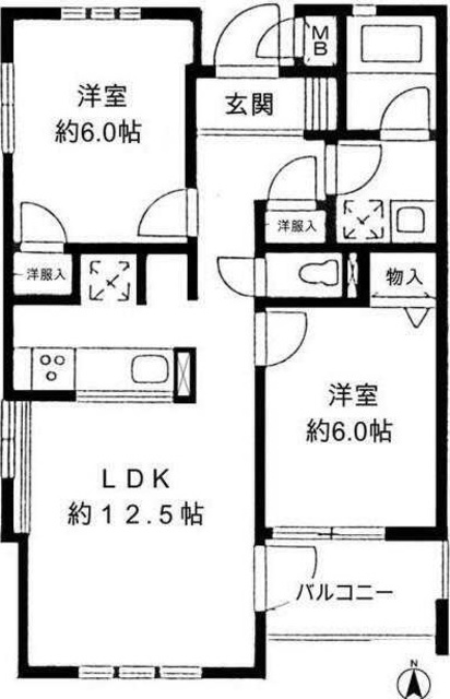 シダークレストあざみ野B棟の間取り