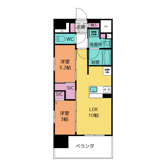 プレサンス　レイズ　泉　高岳駅前の間取り