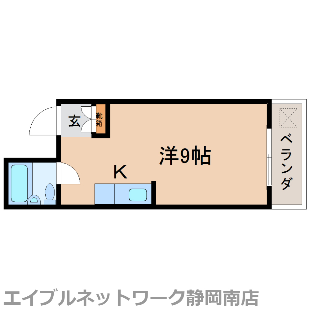 静岡市駿河区小鹿のマンションの間取り