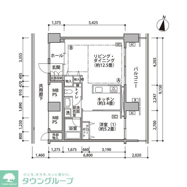 江東区東雲のマンションの間取り