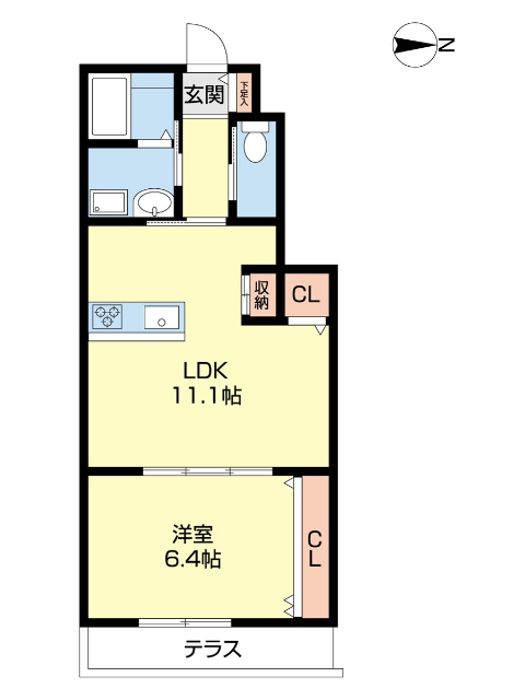 【和歌山市杭ノ瀬のアパートの間取り】