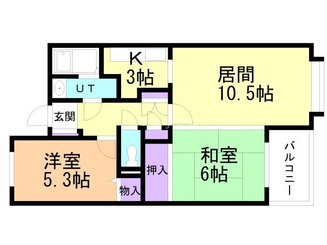 真駒内パークマンションの間取り