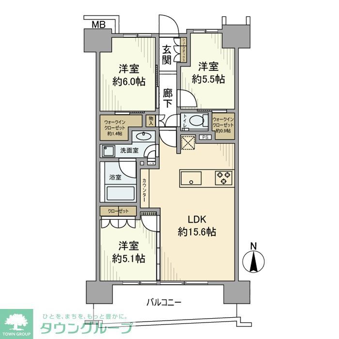 北区堀船のマンションの間取り