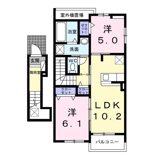 我孫子市下ケ戸のアパートの間取り