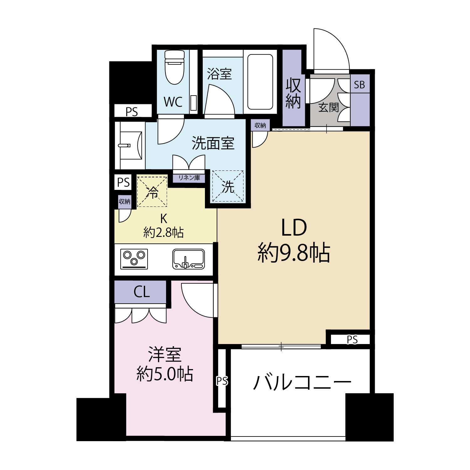 クラッシィタワー新宿御苑の間取り