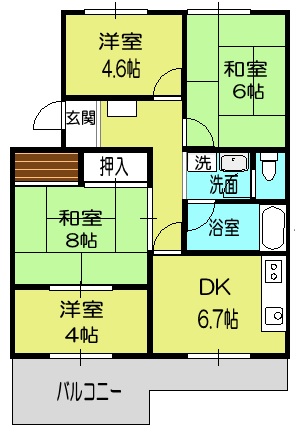見川マンションA棟_間取り_0