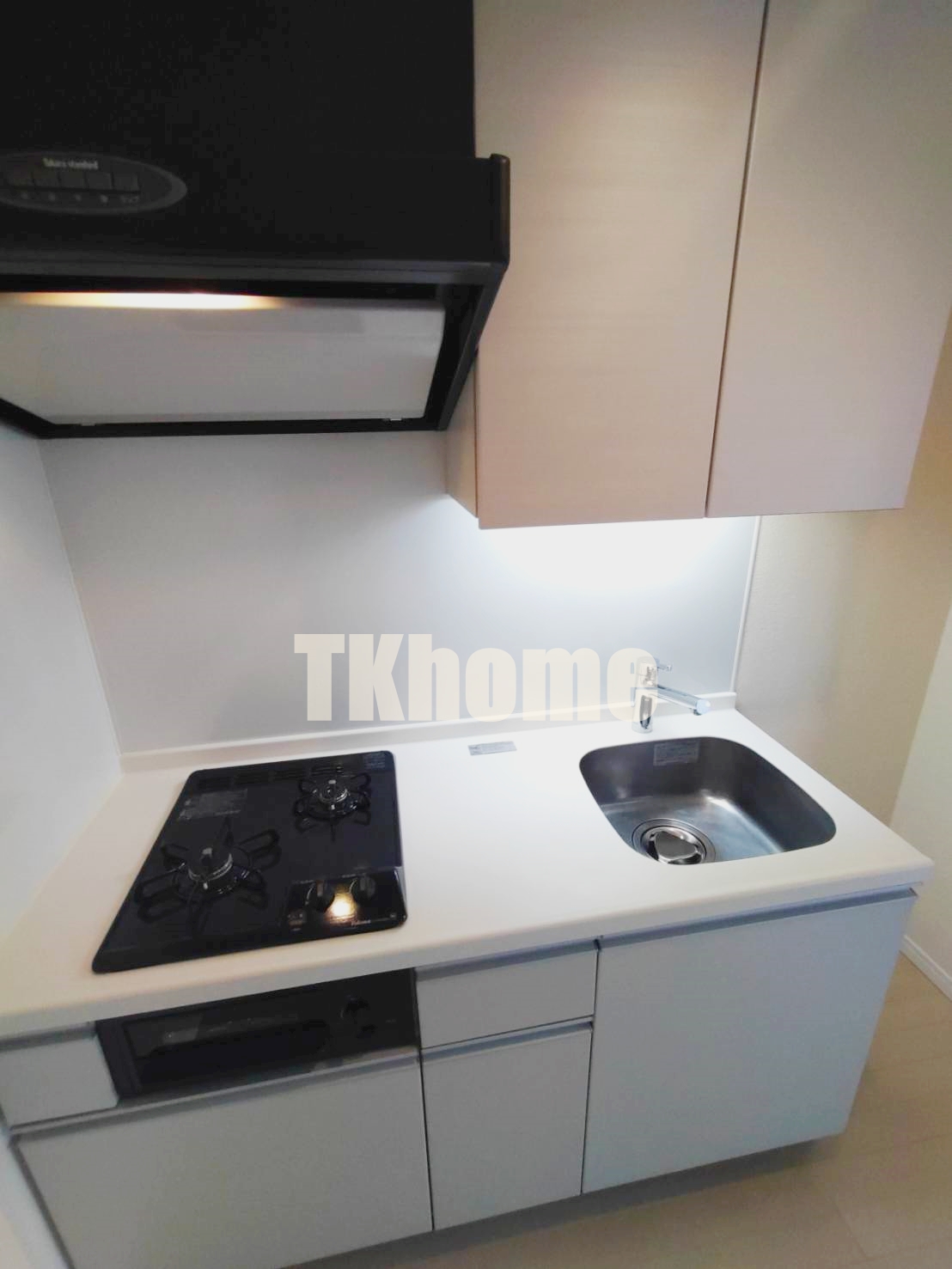 キッチン　２口ガスシステムキッチン