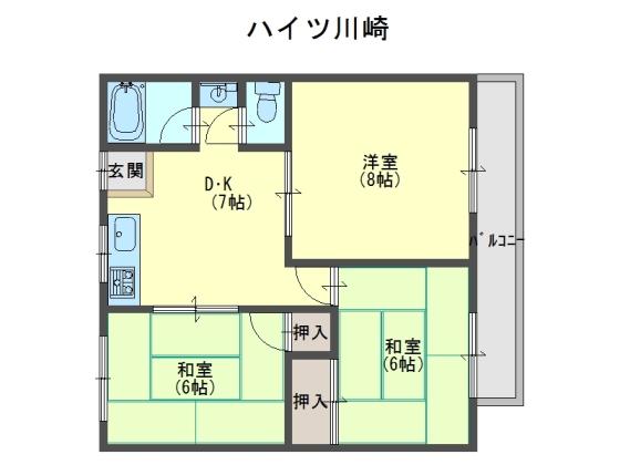 ハイツ川崎の間取り写真