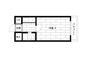 神戸市東灘区岡本のマンションの間取り