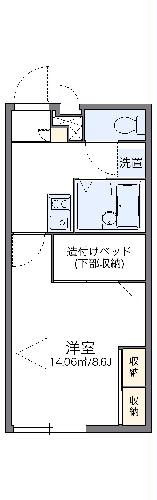 レオパレスアノーリバー住吉の間取り