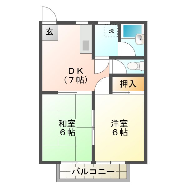 コーポ長谷川3号館の間取り写真