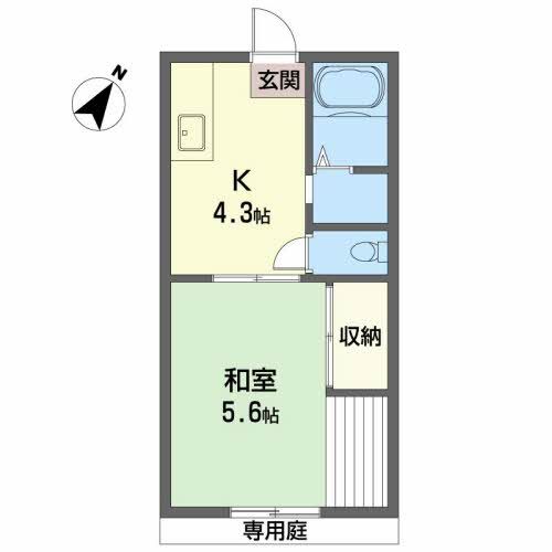 サンライフ前田　Ｎｏ．２の間取り