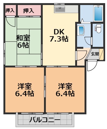 エスポワールA・Ｂ・C棟の間取り